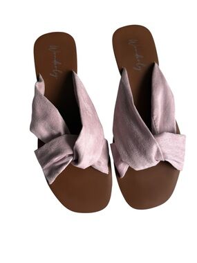 Wonderly Garland Twisted Light Purple/Lavender Flat Sandals Slides 8.5